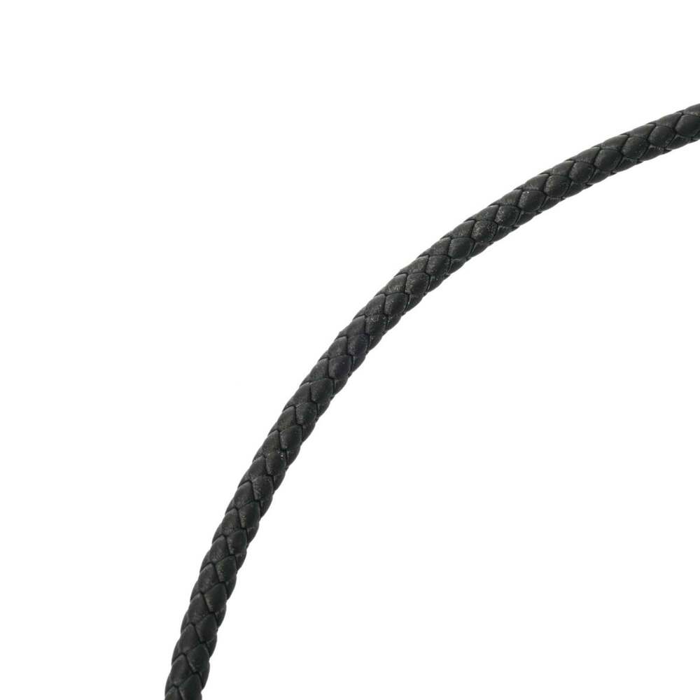 HERMES Glenan Bracelet, Black Leather, Silver Hardware, Men's/Women's, B Rank... - Picture 8 of 11